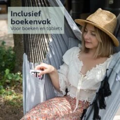 Vita5 XXL Hangstoel | Binnen&Buiten Hangnest | Incl. 2 Kussens En Boekenvak | Volwassenen&Kinderen | Hangmatstoel Tot 225kg | Grijs -Tuinmeubelen Winkel 1200x1200 305