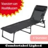 Opvouwbaar Ligbed | Ligstoel | Relaxstoel | Weersbestendig | Camping / Tuin / Zwembad / Balkon / Terras / Strand | Incl. Hoofdkussen | Verstelbaar | Luxe -Tuinmeubelen Winkel 1200x1200 313