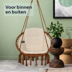 Vita5 Macramé Hangstoel - Voor Binnen En Buiten - Zonder Standaard - Incl. Kussen, Boekenvak En Beschermhoes - Tot 150kg - Bruin/Beige 22 Vita5 Macramé Hangstoel - Voor Binnen En Buiten - Zonder Standaard - Incl. Kussen, Boekenvak En Beschermhoes - Tot 150kg - Bruin/Beige -Tuinmeubelen Winkel 1200x1200 338