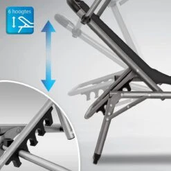 Sens Design Zonnebed - Ligbed Inklapbaar Met Zonneklep - Grijs -Tuinmeubelen Winkel 1200x1200 359