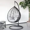 Egg Hangstoel Roundabout Zwart -Tuinmeubelen Winkel 1200x1200 397