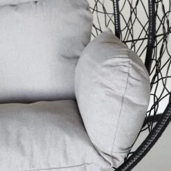 Egg Hangstoel Roundabout Zwart -Tuinmeubelen Winkel 1200x1200 399