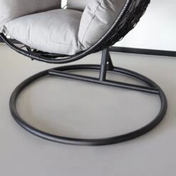 Egg Hangstoel Roundabout Zwart -Tuinmeubelen Winkel 1200x1200 400