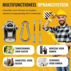 Itstrong® Plafondhaak Ophangsysteem Voor Binnen & Buiten – Ophanghaak Voor Bokszak – Schommel – Schommelstoel – Hangstoel - RVS 15 Itstrong® Plafondhaak Ophangsysteem Voor Binnen & Buiten – Ophanghaak Voor Bokszak – Schommel – Schommelstoel – Hangstoel - RVS -Tuinmeubelen Winkel 1200x1200 408