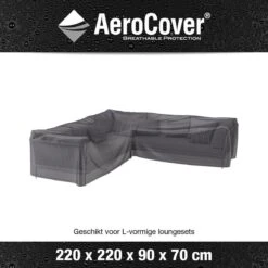 AeroCover Loungesethoes 220x220x90xH70 Cm - Antraciet -Tuinmeubelen Winkel 1200x1200 41