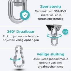 AVINT GOODS RVS Ophangsysteem Plafondhaak Bokszak – Schroefhaak & Ophanghaak Hangstoel – Muurhaak Binnen & Buiten - 550KG 15 AVINT GOODS RVS Ophangsysteem Plafondhaak Bokszak – Schroefhaak & Ophanghaak Hangstoel – Muurhaak Binnen & Buiten - 550KG -Tuinmeubelen Winkel 1200x1200 412