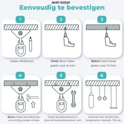 AVINT GOODS RVS Ophangsysteem Plafondhaak Bokszak – Schroefhaak & Ophanghaak Hangstoel – Muurhaak Binnen & Buiten - 550KG 19 AVINT GOODS RVS Ophangsysteem Plafondhaak Bokszak – Schroefhaak & Ophanghaak Hangstoel – Muurhaak Binnen & Buiten - 550KG -Tuinmeubelen Winkel 1200x1200 416