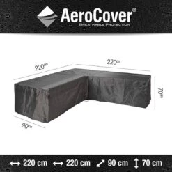 AeroCover Loungesethoes 220x220x90xH70 Cm - Antraciet -Tuinmeubelen Winkel 1200x1200 42