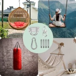 XYZ Goods - Luxe Plafondhaak - Hangmat Bevestigingsset - Schommelhaak - Ophangsysteem - Ophanghaak - Plafondbeugel - Bokszak - Schommelstoel - Hangstoel - RVS -Tuinmeubelen Winkel 1200x1200 429