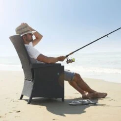 Allibert Vermont Verstelbare Tuinstoel - 64x68x107cm - Grafiet -Tuinmeubelen Winkel 1200x1200 441