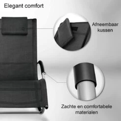 Sens Design Zonnebed - Ligbed - Weerbestendig - Zwart -Tuinmeubelen Winkel 1200x1200 444