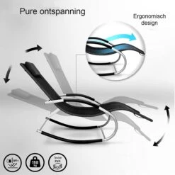 Sens Design Zonnebed - Ligbed - Weerbestendig - Zwart -Tuinmeubelen Winkel 1200x1200 446