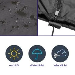 Merkloos Parasolhoes Met Rits En Trekkoord – Beschermhoes Voor Zweefparasol & Staande Parasol – Waterdicht Afdekhoes – Hoes Voor Hangparasol – Inclusief Opberghoes – Zwart - 205 Cm -Tuinmeubelen Winkel 1200x1200 45