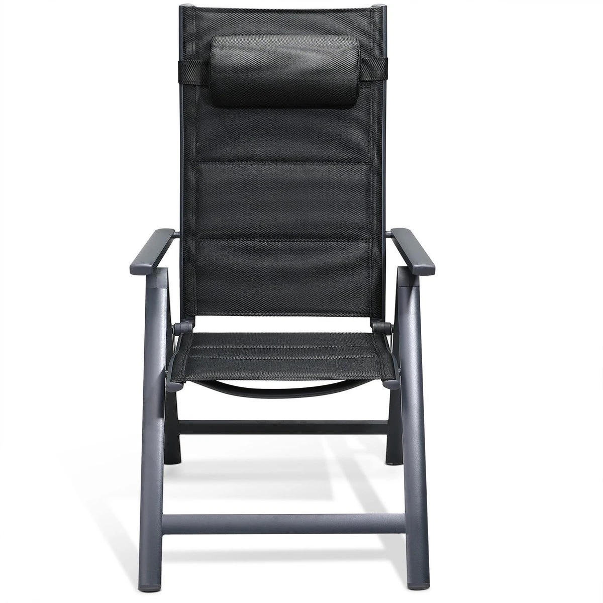 Casaria Tuinstoel Aluminium - 2 Stuks Inklapbaar - Antraciet 5 Casaria Tuinstoel Aluminium - 2 Stuks Inklapbaar - Antraciet - Afbeelding 3