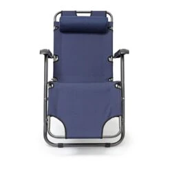 Relaxdays Ligstoel Inklapbaar - Ligbed Met Hoofdsteun - Strandstoel Verstelbaar - Camping - Donkerblauwe -Tuinmeubelen Winkel 1200x1200 495