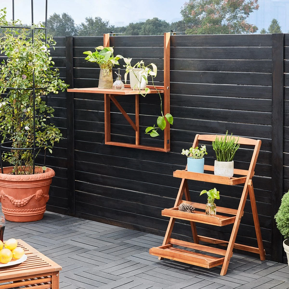 Merkloos Casaria Balkontafel - FSC®-Gecertificeerd Acaciahout – Hangend – Bruin 12 Merkloos Casaria Balkontafel - FSC®-Gecertificeerd Acaciahout – Hangend – Bruin - Afbeelding 11