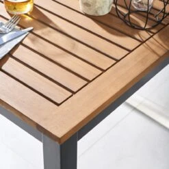 NATERIAL - Tuintafel Vierkant ORIS - 4 Personen - Houten Tafel 90x90 Cm - Aluminium - Met Houten Blad - Eucalyptus -Tuinmeubelen Winkel 1200x1200 504