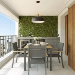 NATERIAL - Tuintafel Vierkant ORIS - 4 Personen - Houten Tafel 90x90 Cm - Aluminium - Met Houten Blad - Eucalyptus -Tuinmeubelen Winkel 1200x1200 506