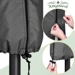 Kingsleeve Parasolhoes Tot Ø 330cm - Weerbestendig Robuust - Grijs -Tuinmeubelen Winkel 1200x1200 51