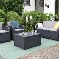 Allibert Arica Tuintafel - 79x59,5x42 Cm - Grafiet -Tuinmeubelen Winkel 1200x1200 513