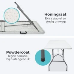 LifeGoods Klaptafel - Inklapbaar - 70x180cm - Verstelbare Vouwtafel - Weerbestendig - Wit 12 LifeGoods Klaptafel - Inklapbaar - 70x180cm - Verstelbare Vouwtafel - Weerbestendig - Wit -Tuinmeubelen Winkel 1200x1200 527