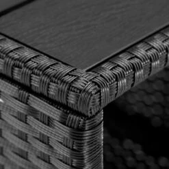 Casaria Polyrattan Bijzettafel - WPC Tafelblad 45x45x40cm – Zwart -Tuinmeubelen Winkel 1200x1200 541