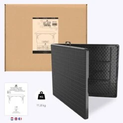 LifeGoods Klaptafel - Inklapbaar - 180 Cm - 6 Tot 8 Personen - Zwart -Tuinmeubelen Winkel 1200x1200 571