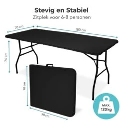 LifeGoods Klaptafel - Inklapbaar - 70x180cm - Verstelbare Vouwtafel - Weerbestendig - Zwart 13 LifeGoods Klaptafel - Inklapbaar - 70x180cm - Verstelbare Vouwtafel - Weerbestendig - Zwart -Tuinmeubelen Winkel 1200x1200 584