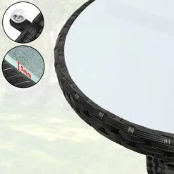 Casaria Polyrattan Bijzettafel 80cm Rond - 5mm Veiligheidsglas – Zwart 16 Casaria Polyrattan Bijzettafel 80cm Rond - 5mm Veiligheidsglas – Zwart -Tuinmeubelen Winkel 1200x1200 596