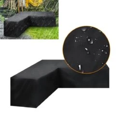 Merkloos Beschermhoes Voor Lounge Set - 215x87x80cm - Zwart - Tuin Set Beschermer - Afdekhoes Voor Lounge Bank - De Ideale Bescherming Voor Je Tuinmeubelen -Tuinmeubelen Winkel 1200x1200 60