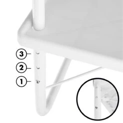 Luxe Inklapbare Balkontafel – 52 X 40 X 56cm – Wit – Hangend – Balkonbar – Balkontafels – Balkontafeltje – Hangtafel Balkon – Balcony Table – Voor Aan Het Balkon – Ophangbaar – Opklapbaar – Tafel – Inklapbaar – Buiten – Tafeltje – Klaptafel -Tuinmeubelen Winkel 1200x1200 605
