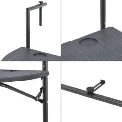 Balkontafel Cicala Inklapbaar 83,5x60x64 Cm Donkergrijs -Tuinmeubelen Winkel 1200x1200 637