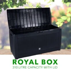 Opbergbox 310L UV-Bestendig Weerbestendig Wielen Tuinbox Rotan-look Antraciet -Tuinmeubelen Winkel 1200x1200 696