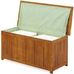 Casaria Opbergbox Acacia Hout – Weerbestendig 115cm - Bruin -Tuinmeubelen Winkel 1200x1200 707