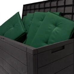 Merkloos Woody Tuin Opbergbox - 324 Liter 45x120x60 Cm - Tuinkussenbox - Antraciet/bruin -Tuinmeubelen Winkel 1200x1200 732