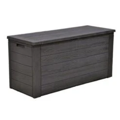 Merkloos Woody Tuin Opbergbox - 324 Liter 45x120x60 Cm - Tuinkussenbox - Antraciet/bruin -Tuinmeubelen Winkel 1200x1200 734