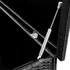 Casaria Wicker Opbergbox - Waterdicht 121,5cm Met Wielen - Grijs -Tuinmeubelen Winkel 1200x1200 735