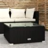 VidaLife Tuintafel 60x60x30 Cm Poly Rattan En Glas Zwart 2 VidaLife Tuintafel 60x60x30 Cm Poly Rattan En Glas Zwart -Tuinmeubelen Winkel 1200x1200 75