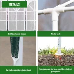 Merkloos Partytent - Paviljoen Opvouwbaar - Easy Up Tuintent Met Zijpanelen - Groen/ 6m X 3m/ 120g/m² -Tuinmeubelen Winkel 1200x1200 756