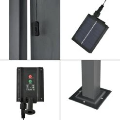 Pergola Fortaleza Tuinpaviljoen Met LED Verlichting 3x3 M Donkergrijs -Tuinmeubelen Winkel 1200x1200 776