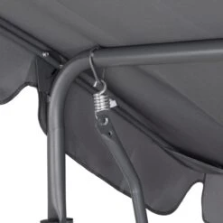 Merkloos Casaria Hollywood Schommel - Antraciet - Incl. Zonnekap -Tuinmeubelen Winkel 1200x1200 78