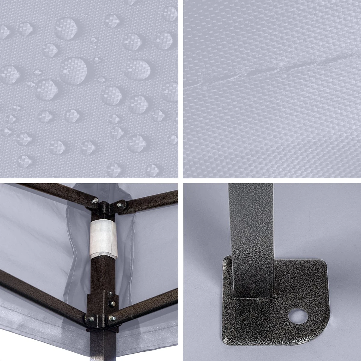 LifeGoods Partytent - 3x3 M - Easy Up - Opvouwbaar - Waterdicht - Draagtas Met Wieltjes - Donkergrijs 6 LifeGoods Partytent - 3x3 M - Easy Up - Opvouwbaar - Waterdicht - Draagtas Met Wieltjes - Donkergrijs - Afbeelding 4