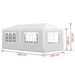 MaxxGarden Partytent - Paviljoen - 3x6m - Incl. Zijwanden - Waterdicht - Wit -Tuinmeubelen Winkel 1200x1200 792