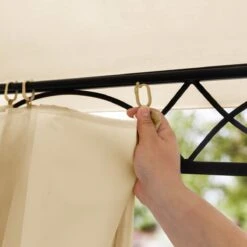 Tuinpaviljoen 3x3 M Waterdicht Paviljoen Met 4 Zijwanden Tuintent Ca. 180 G/m² Dakzeil In Crème Partytent -Tuinmeubelen Winkel 1200x1200 806