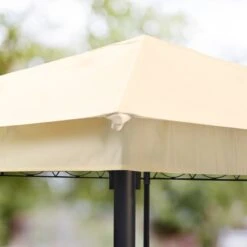 Tuinpaviljoen 3x3 M Waterdicht Paviljoen Met 4 Zijwanden Tuintent Ca. 180 G/m² Dakzeil In Crème Partytent -Tuinmeubelen Winkel 1200x1200 812