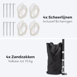 LifeGoods Partytent - 3x3 M - Easy Up - Opvouwbaar - Waterdicht - Draagtas Met Wieltjes - Donkerblauw -Tuinmeubelen Winkel 1200x1200 852