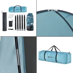 Pro-Tec Paviljoen Grästorp Met LED-verlichting 345x345x247 Cm Lichtblauw -Tuinmeubelen Winkel 1200x1200 866