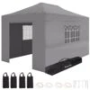 LifeGoods Partytent - 3x4.5 M - Zijwanden - Easy Up - Opvouwbaar - Waterdicht - Draagtas Met Wieltjes - Donkergrijs -Tuinmeubelen Winkel 1200x1200 869
