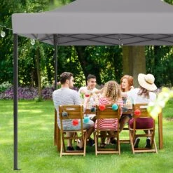 LifeGoods Partytent - 3x4.5 M - Zijwanden - Easy Up - Opvouwbaar - Waterdicht - Draagtas Met Wieltjes - Donkergrijs -Tuinmeubelen Winkel 1200x1200 871