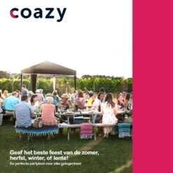 Coazy Waterdichte Partytent 3x3 Meter Opvouwbaar - Paviljoen - Easy Up - Pop-up Tent Met Haringen, Touw En Anti Slip Poten - Waterdicht - Partytenten Weerbestendig -Tuinmeubelen Winkel 1200x1200 890